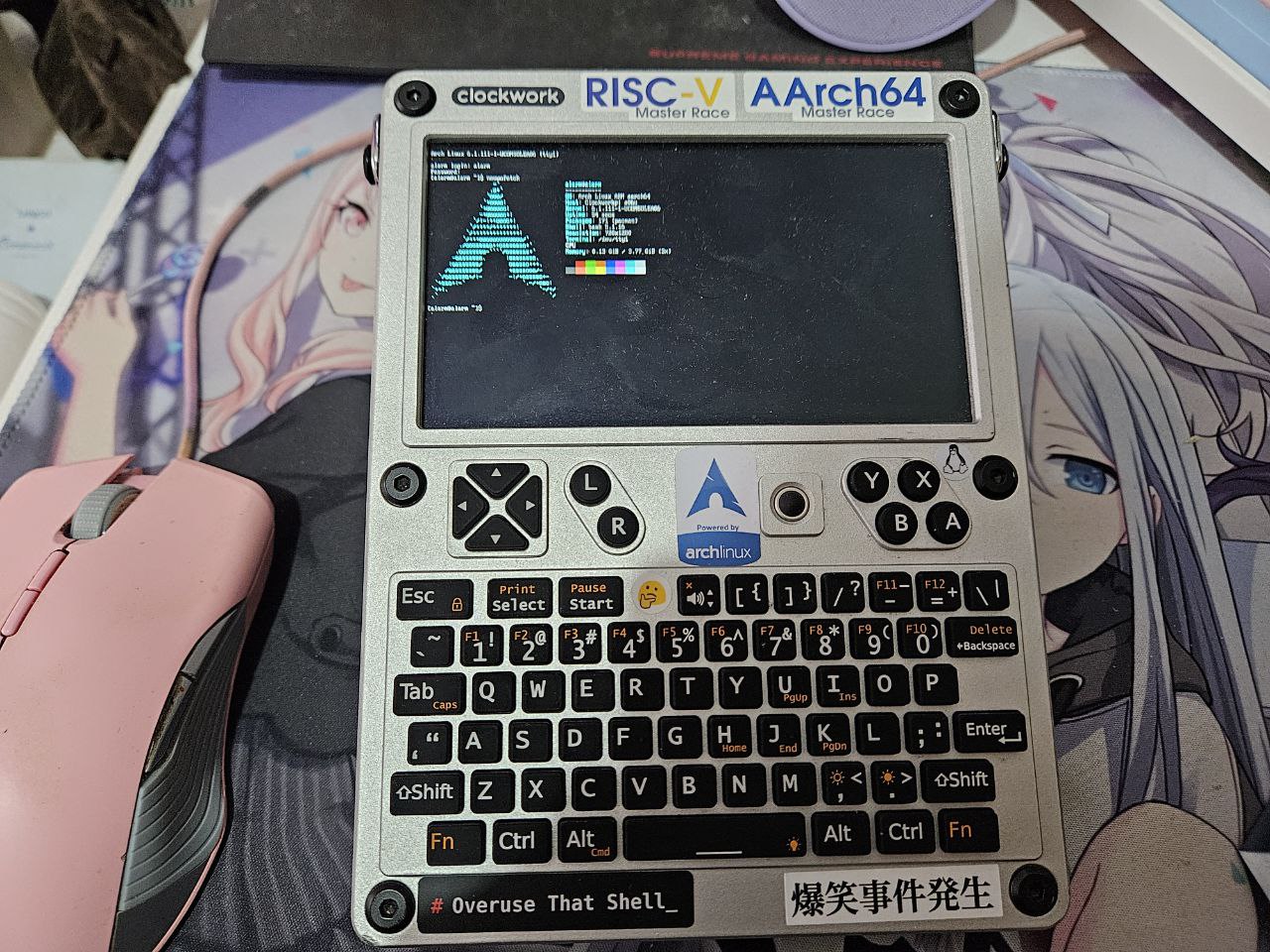 uConsole A06 running Arch Linux ARM